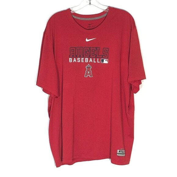 NIKE MLB Angels Baseball DRI FIT Tee T shirt 2XL - Picture 4 of 9